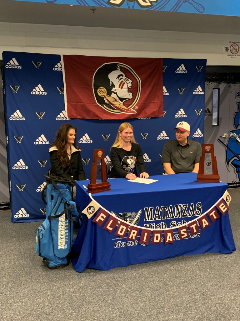 Alexandra Gazzoli of Palm Coast, FL, signed a National Letter of Intent today to play for the FSU Women’s Golf Team.  She will be joining 3 other top prospects starting school in the fall of 2024.